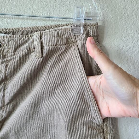 Zara Cut Off Denim Women Shorts SZ Large 32" x 2.5" Beige Festival Western - Picture 3 of 9